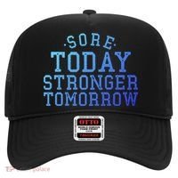 Sore Today Stronger Tomorrow Funny Workout Gym Exercise Gift Hat thumb 0