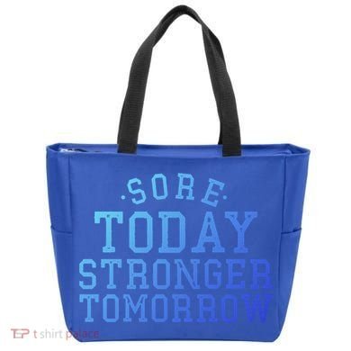 Sore Today Stronger Tomorrow Funny Workout Gym Exercise Gift Tote Bag