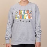 Speech Therapy Speech Language Pathologist Retro SLP Women Women's Sweatshirt thumb 0