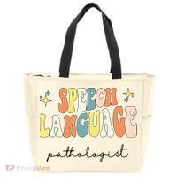 Speech Therapy Speech Language Pathologist Retro SLP Women Tote Bag thumb 0