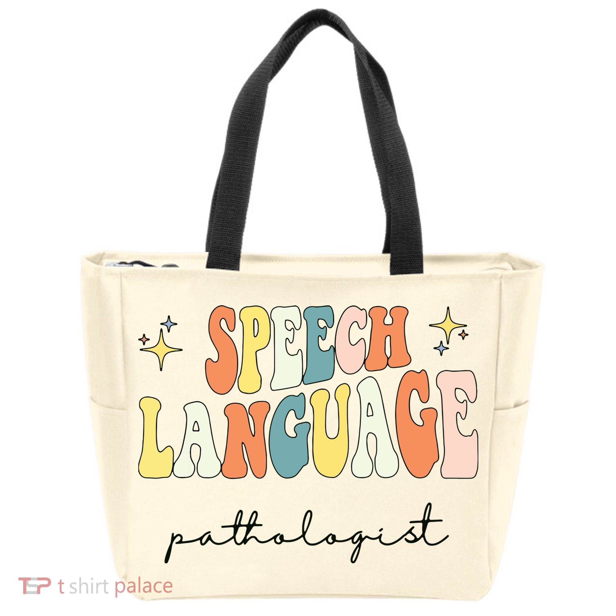 Speech Therapy Speech Language Pathologist Retro SLP Women Tote Bag