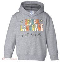 Speech Therapy Speech Language Pathologist Retro SLP Women Toddler Hoodie thumb 0