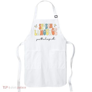Speech Therapy Speech Language Pathologist Retro SLP Women Apron