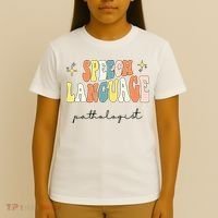 Speech Therapy Speech Language Pathologist Retro SLP Women T-Shirt thumb 4