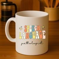 Speech Therapy Speech Language Pathologist Retro SLP Women Coffee Mug thumb 4