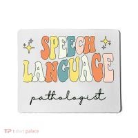 Speech Therapy Speech Language Pathologist Retro SLP Women Mousepad thumb 0