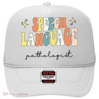 Speech Therapy Speech Language Pathologist Retro SLP Women Hat thumb 0