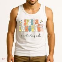 Speech Therapy Speech Language Pathologist Retro SLP Women Tank Top thumb 3