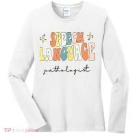 Speech Therapy Speech Language Pathologist Retro SLP Women Women's Long Sleeve Shirt thumb 0