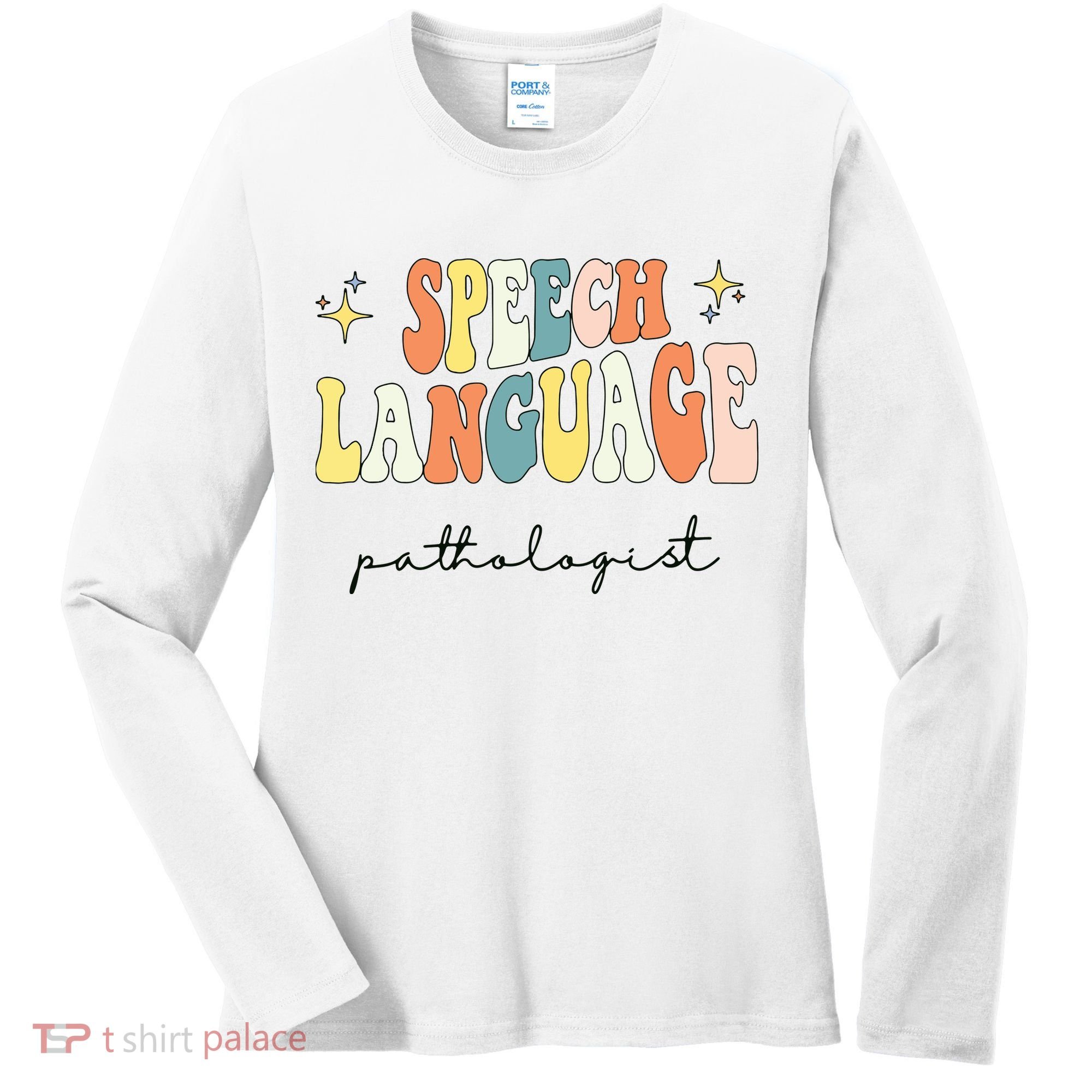 Speech Therapy Speech Language Pathologist Retro SLP Women Women's Long Sleeve Shirt