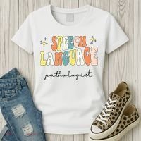 Speech Therapy Speech Language Pathologist Retro SLP Women Women's T-Shirt thumb 3