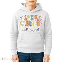 Speech Therapy Speech Language Pathologist Retro SLP Women Kids Hoodie thumb 4