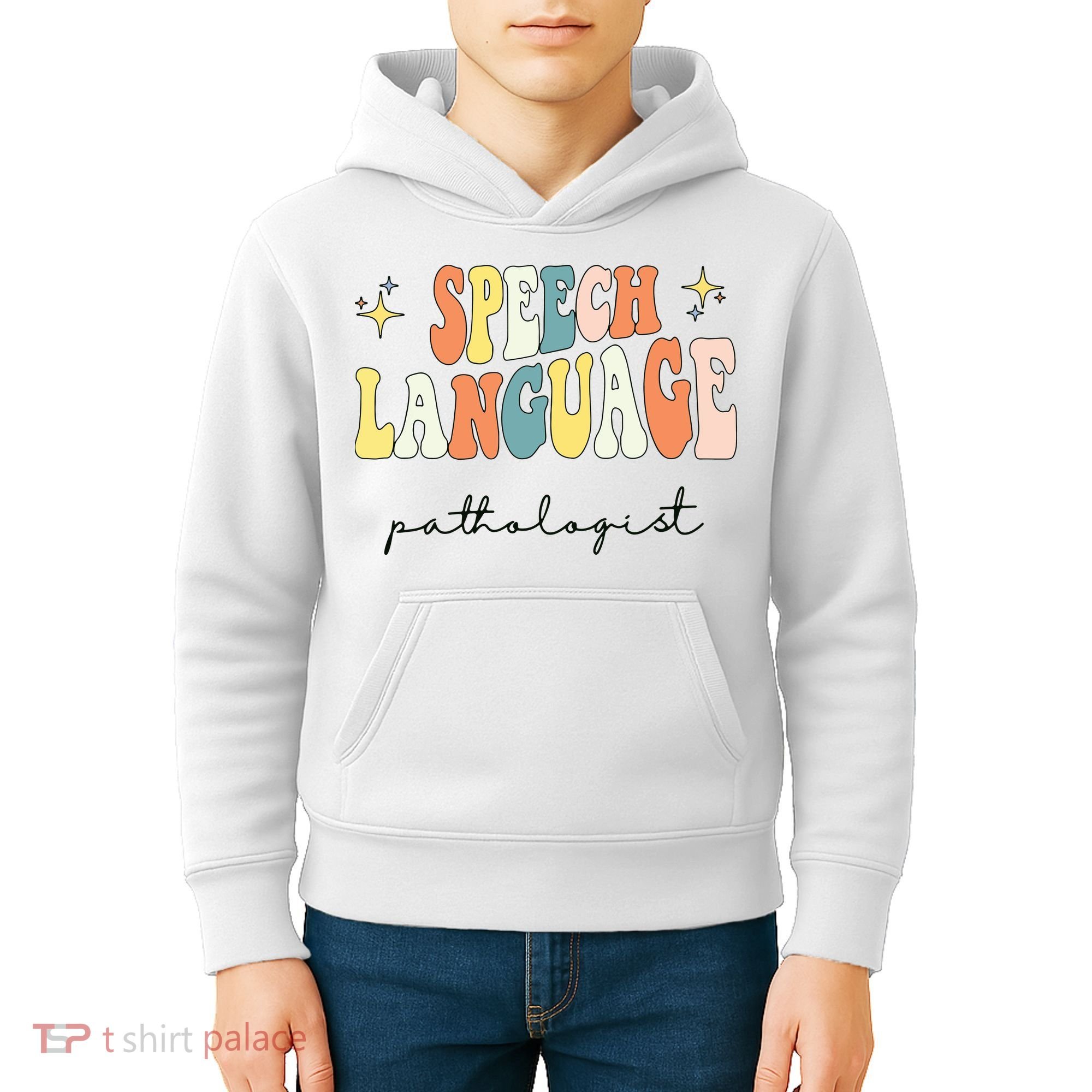 Speech Therapy Speech Language Pathologist Retro SLP Women Kids Hoodie