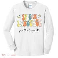 Speech Therapy Speech Language Pathologist Retro SLP Women Kids Long Sleeve Shirt thumb 0