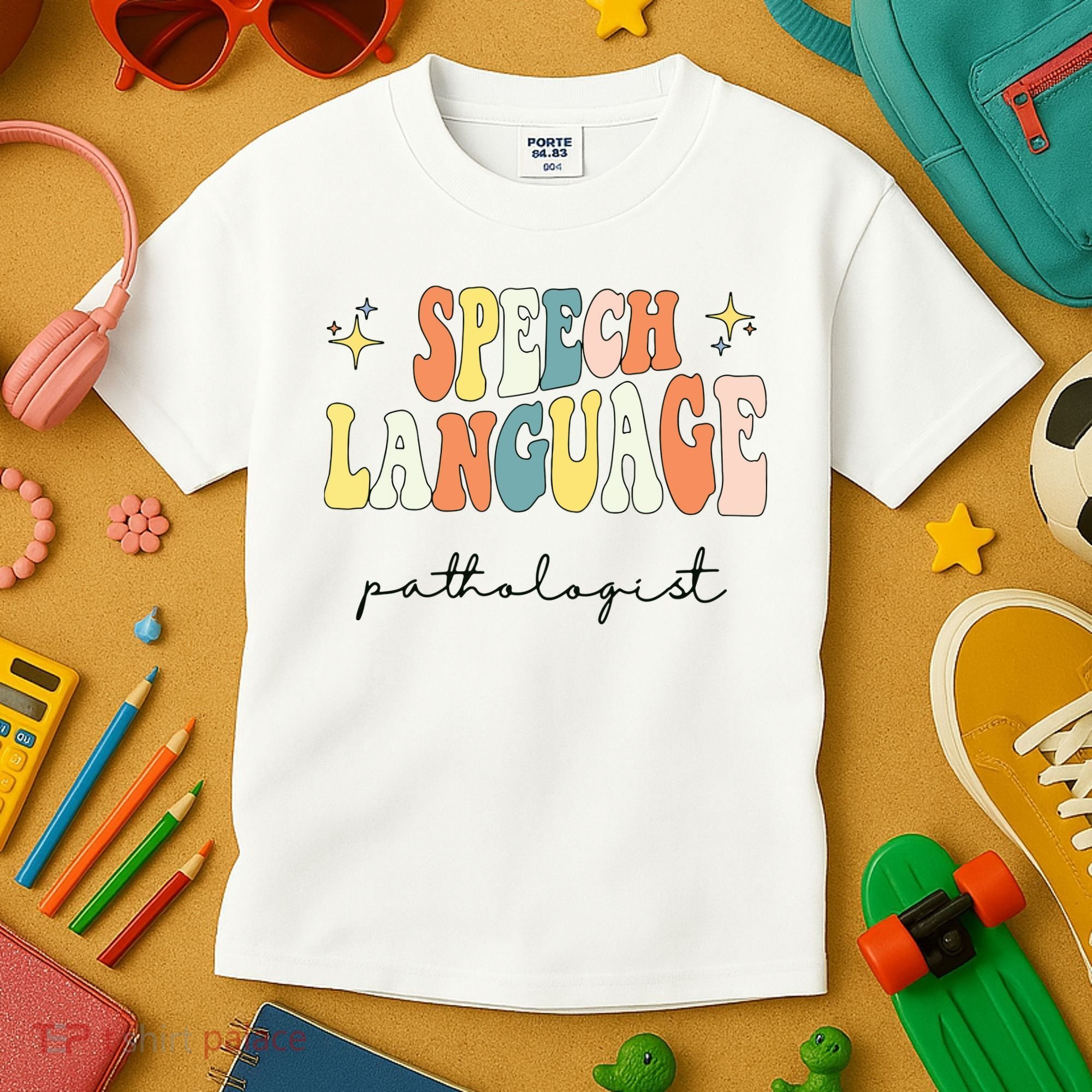 Speech Therapy Speech Language Pathologist Retro SLP Women Kids T-Shirt