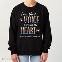Sped Teacher Special Needs Advocate Gift I Am Their Voice Gift Women's Sweatshirt thumb 0