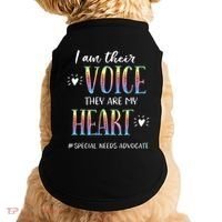 Sped Teacher Special Needs Advocate Gift I Am Their Voice Gift Doggie Tank thumb 0