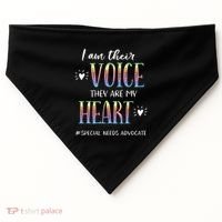 Sped Teacher Special Needs Advocate Gift I Am Their Voice Gift USA-Made Doggie Bandana thumb 0