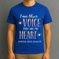 Sped Teacher Special Needs Advocate Gift I Am Their Voice Gift T-Shirt thumb 3