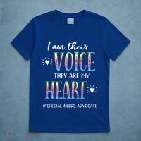 Sped Teacher Special Needs Advocate Gift I Am Their Voice Gift T-Shirt thumb 5