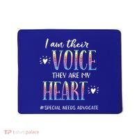 Sped Teacher Special Needs Advocate Gift I Am Their Voice Gift Mousepad thumb 0