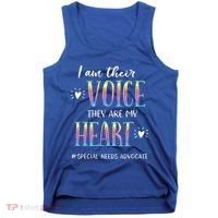 Sped Teacher Special Needs Advocate Gift I Am Their Voice Gift Tank Top thumb 0