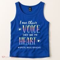 Sped Teacher Special Needs Advocate Gift I Am Their Voice Gift Tank Top thumb 2