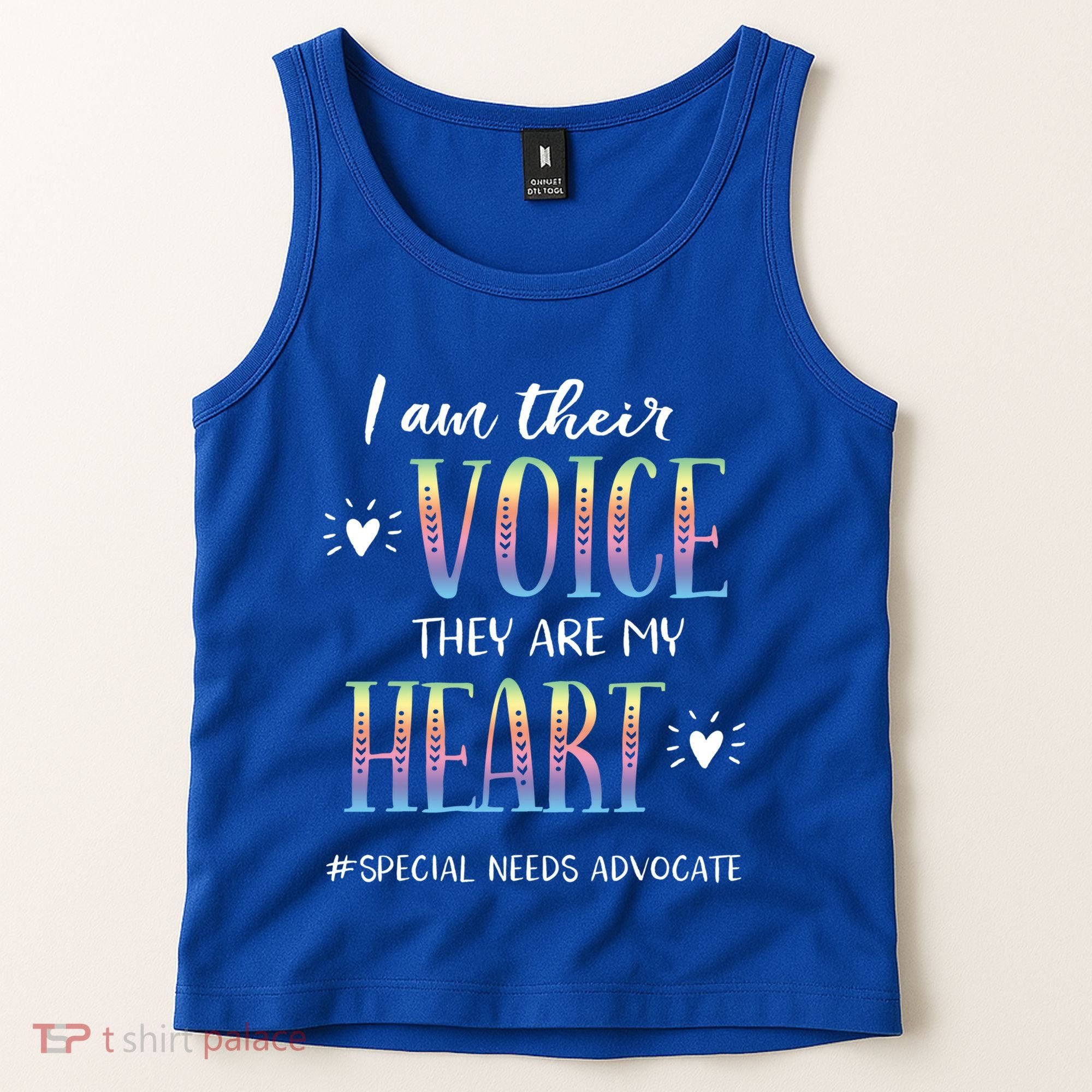 Sped Teacher Special Needs Advocate Gift I Am Their Voice Gift Tank Top