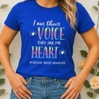 Sped Teacher Special Needs Advocate Gift I Am Their Voice Gift Women's T-Shirt thumb 2