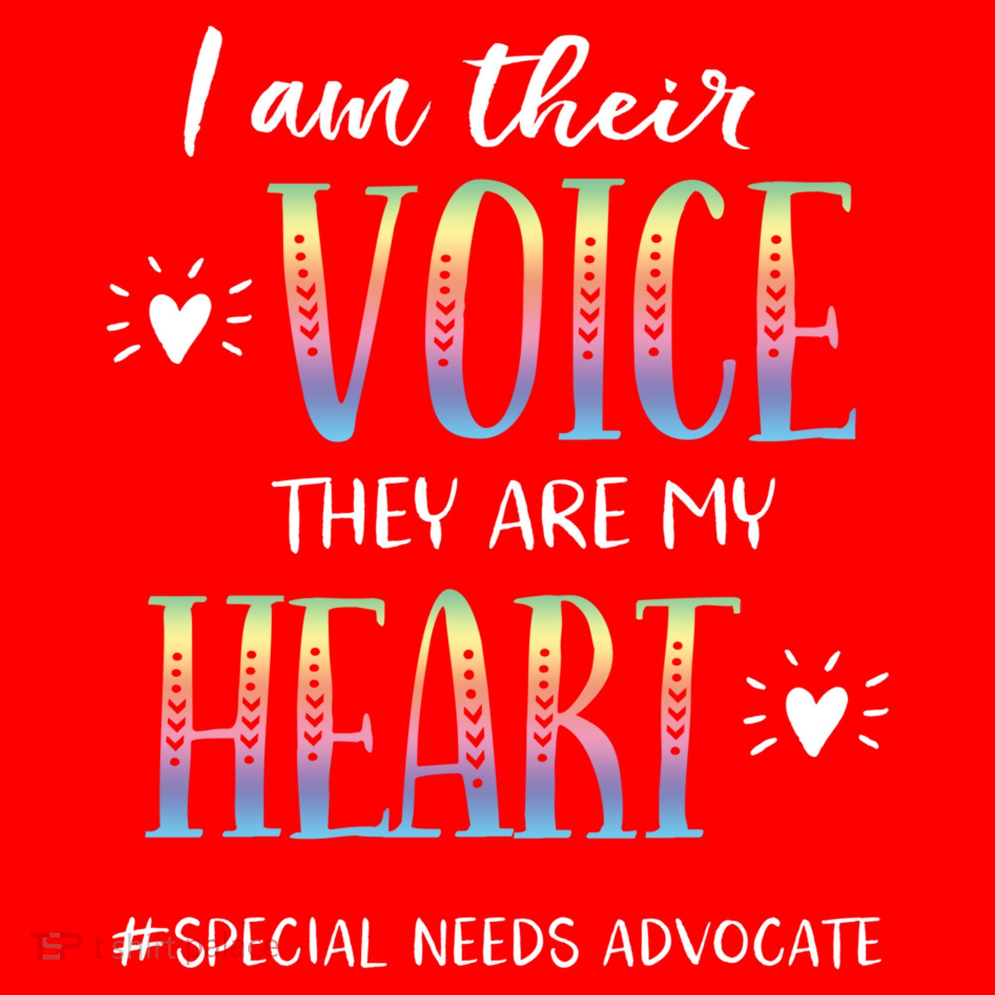 Sped Teacher Special Needs Advocate Gift I Am Their Voice Gift Santa Hat