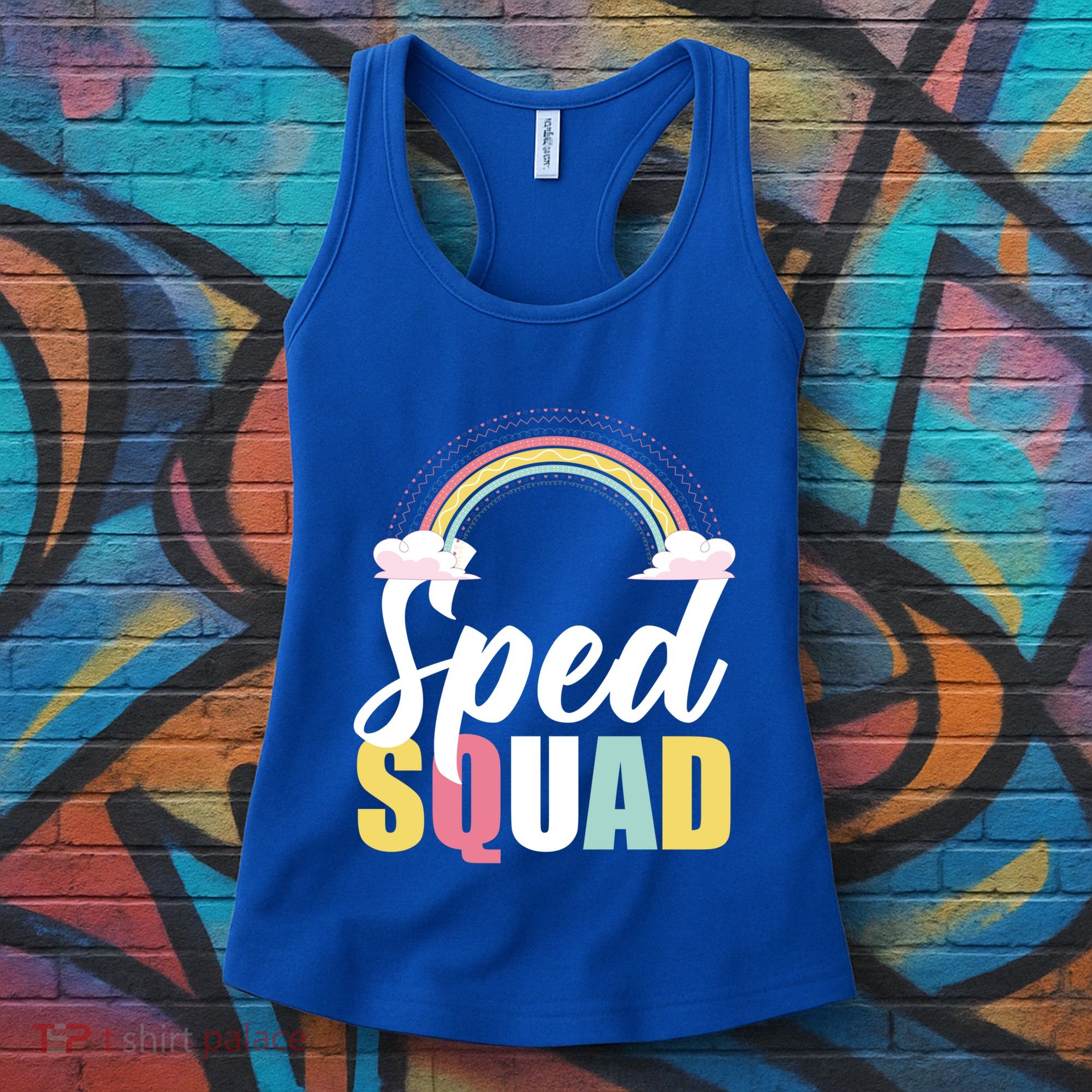 Sped Teacher Sped Squad Rainbow Special Education Teacher Gift Women's Tank Top