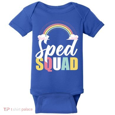Sped Teacher Sped Squad Rainbow Special Education Teacher Gift Baby Bodysuit