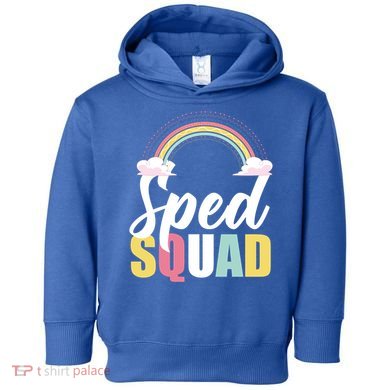 Sped Teacher Sped Squad Rainbow Special Education Teacher Gift Toddler Hoodie