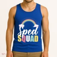Sped Teacher Sped Squad Rainbow Special Education Teacher Gift Tank Top thumb 3
