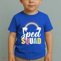 Sped Teacher Sped Squad Rainbow Special Education Teacher Gift Toddler T-Shirt thumb 2