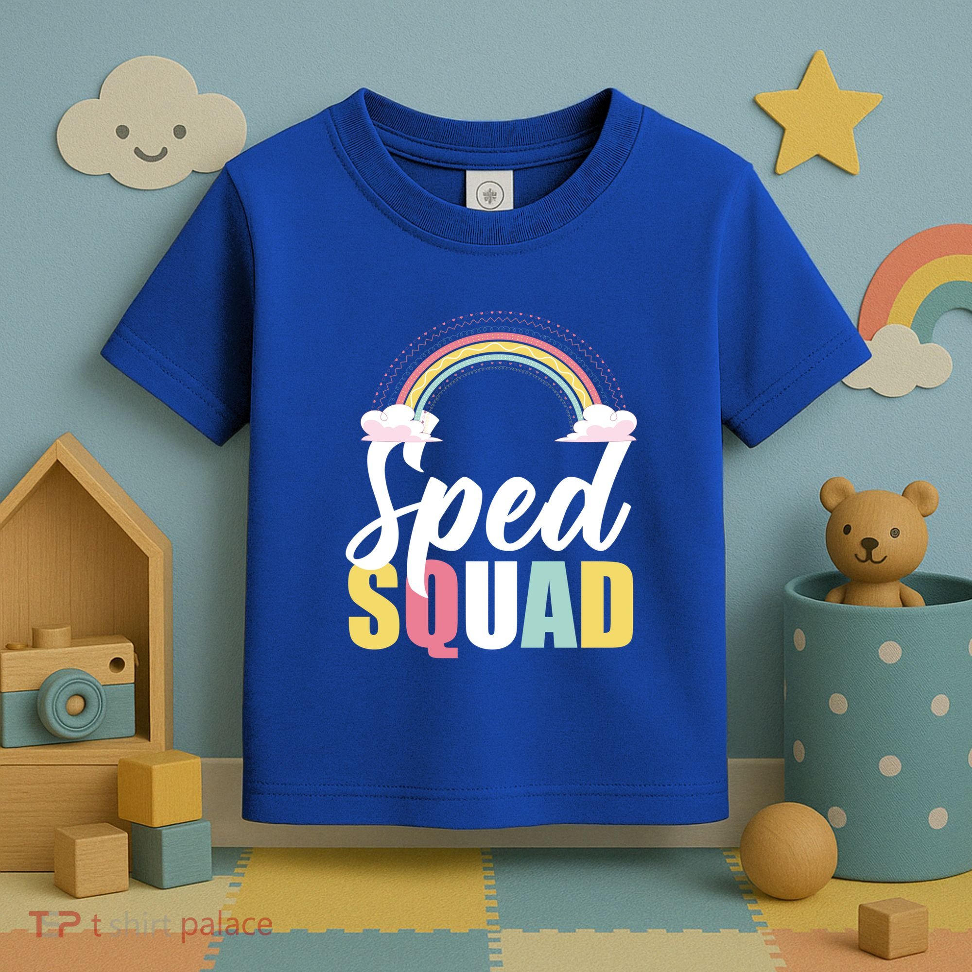 Sped Teacher Sped Squad Rainbow Special Education Teacher Gift Toddler T-Shirt