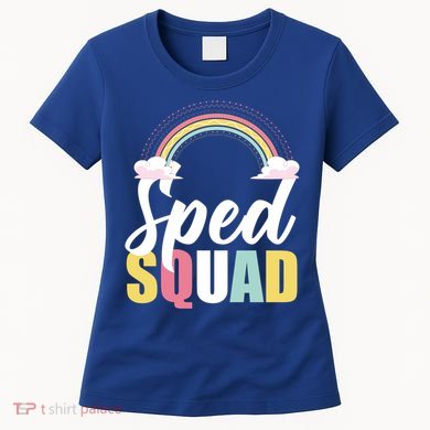 Sped Teacher Sped Squad Rainbow Special Education Teacher Gift Women's T-Shirt
