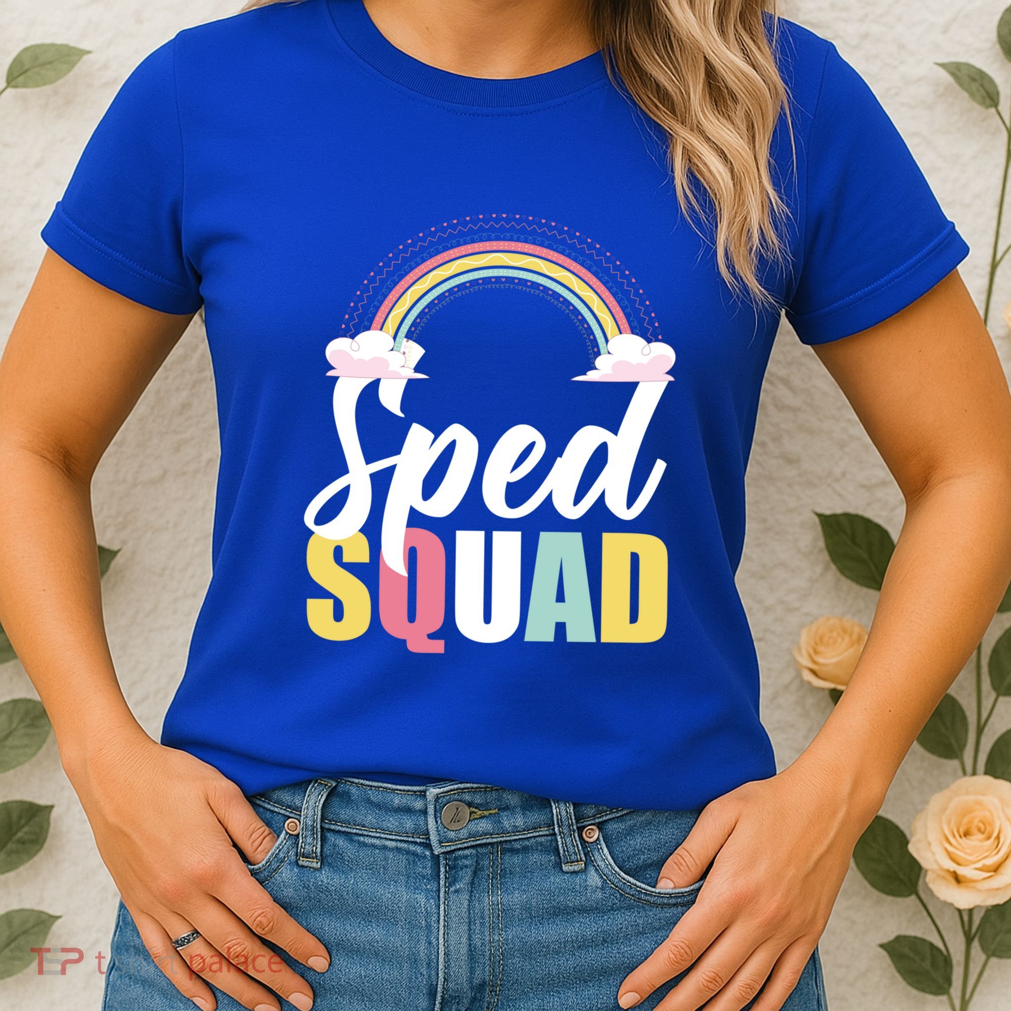 Sped Teacher Sped Squad Rainbow Special Education Teacher Gift Women's T-Shirt
