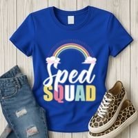 Sped Teacher Sped Squad Rainbow Special Education Teacher Gift Women's T-Shirt thumb 3