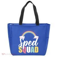 Sped Teacher Sped Squad Rainbow Special Education Teacher Gift Tote Bag thumb 0