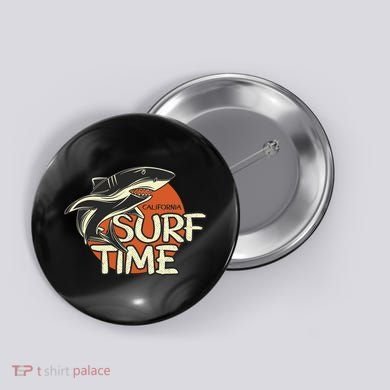 Surf Time Shark Button