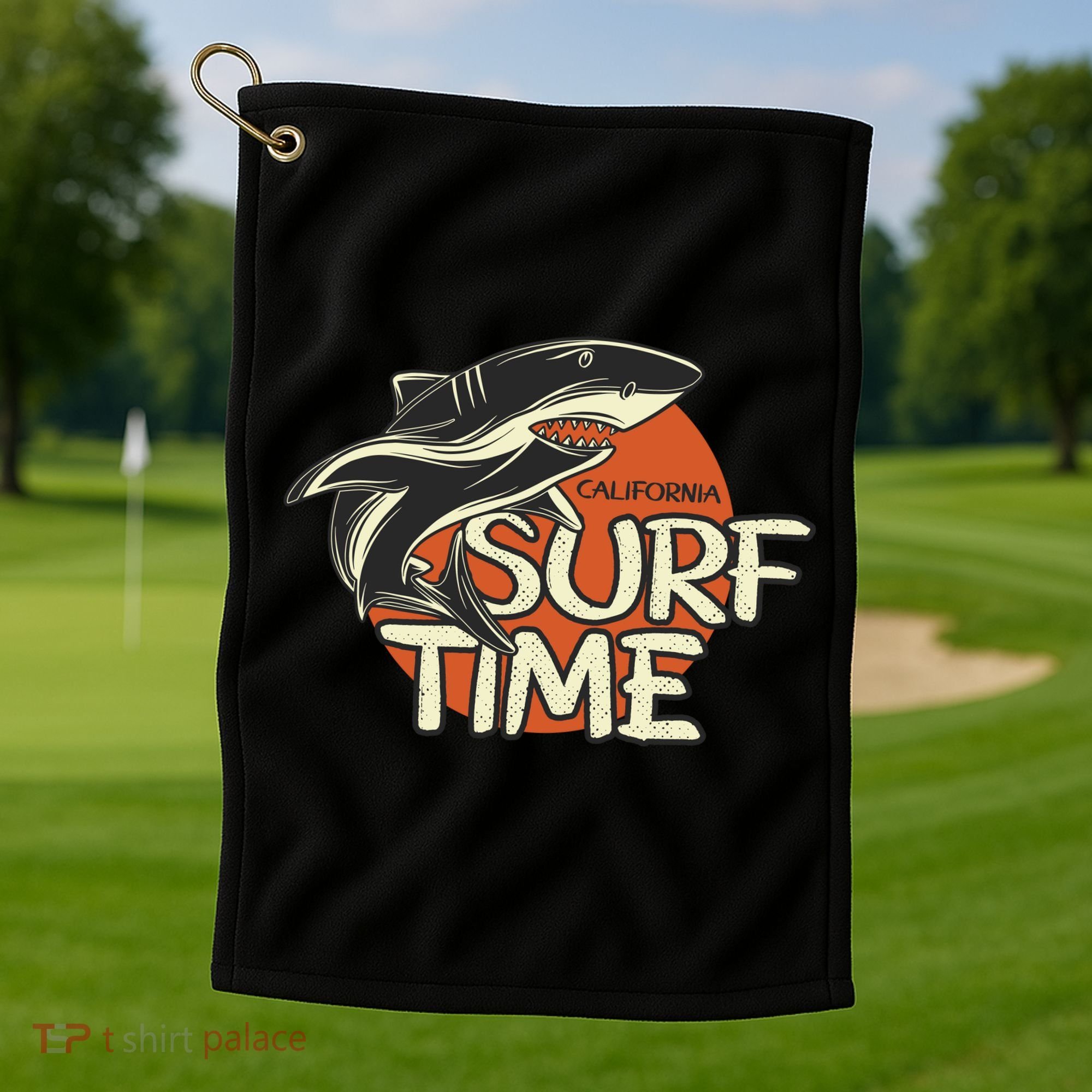 Surf Time Shark Golf Towel