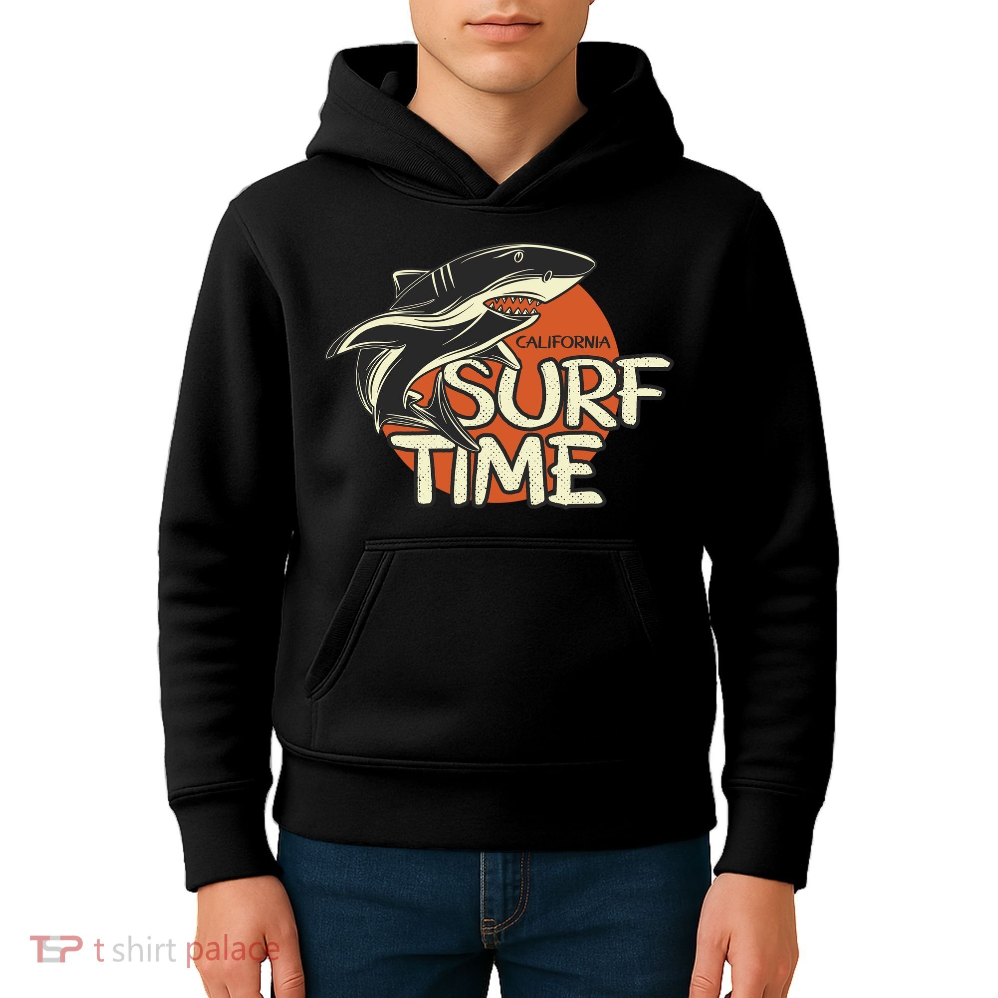 Surf Time Shark Kids Hoodie