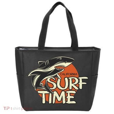 Surf Time Shark Tote Bag