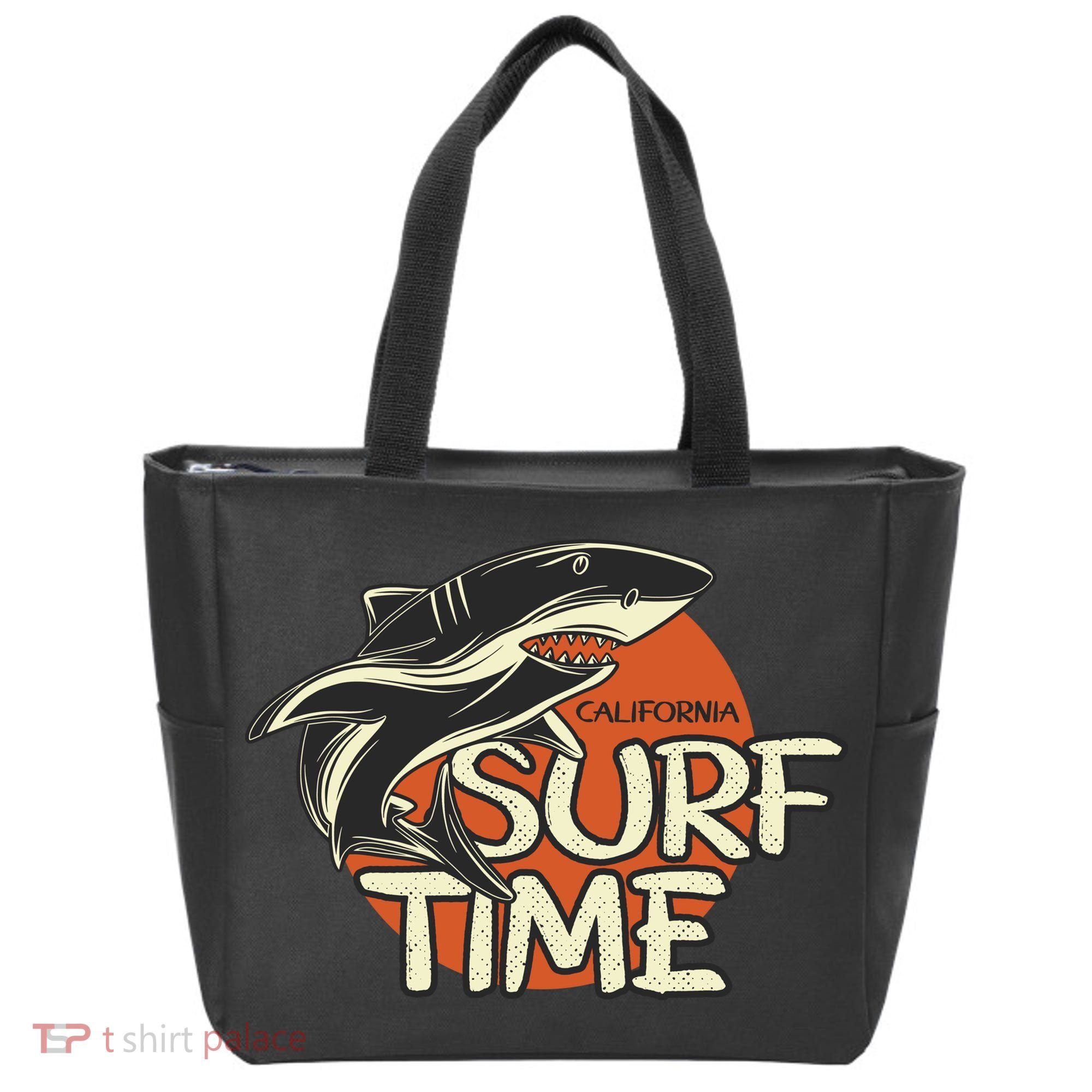 Surf Time Shark Tote Bag