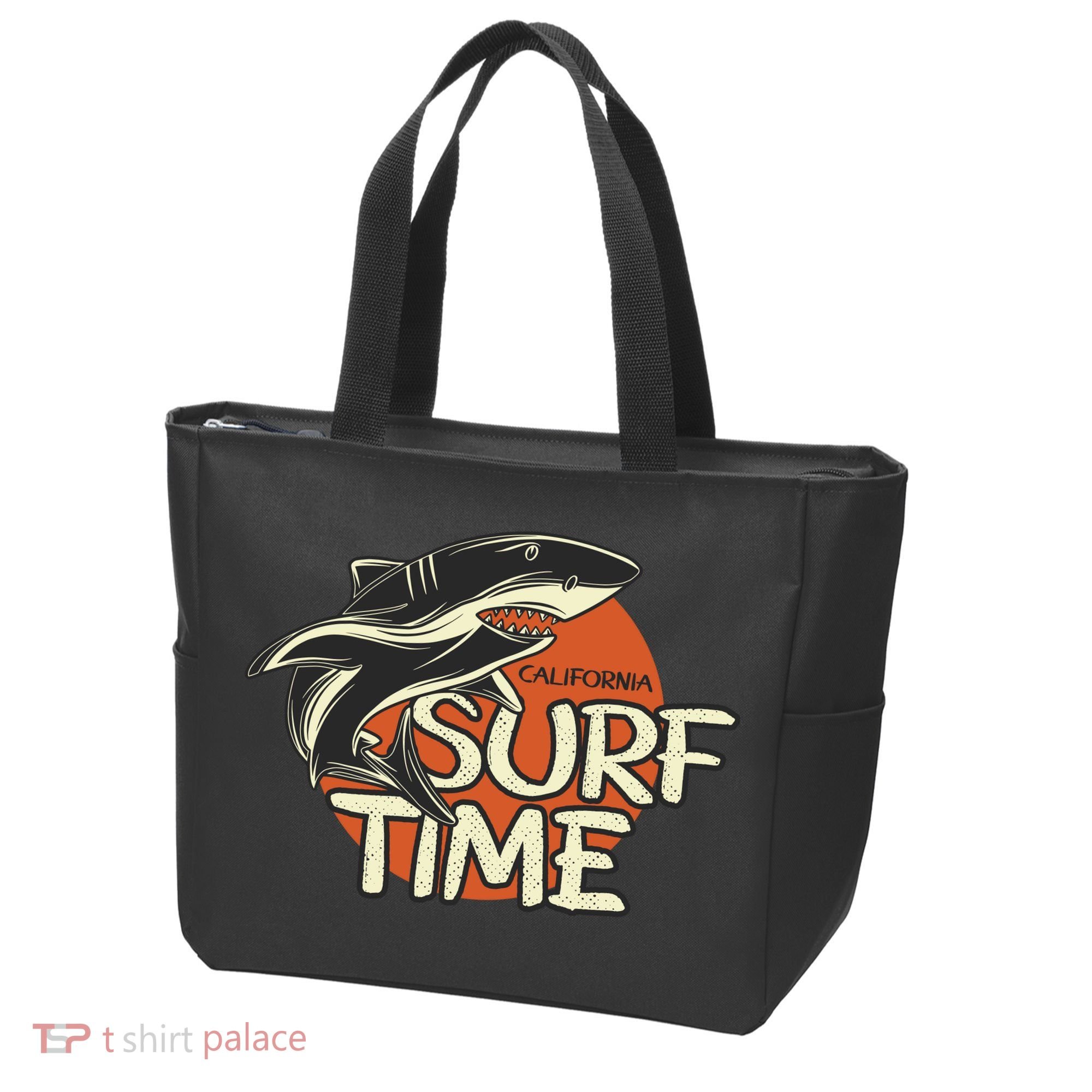 Surf Time Shark Tote Bag
