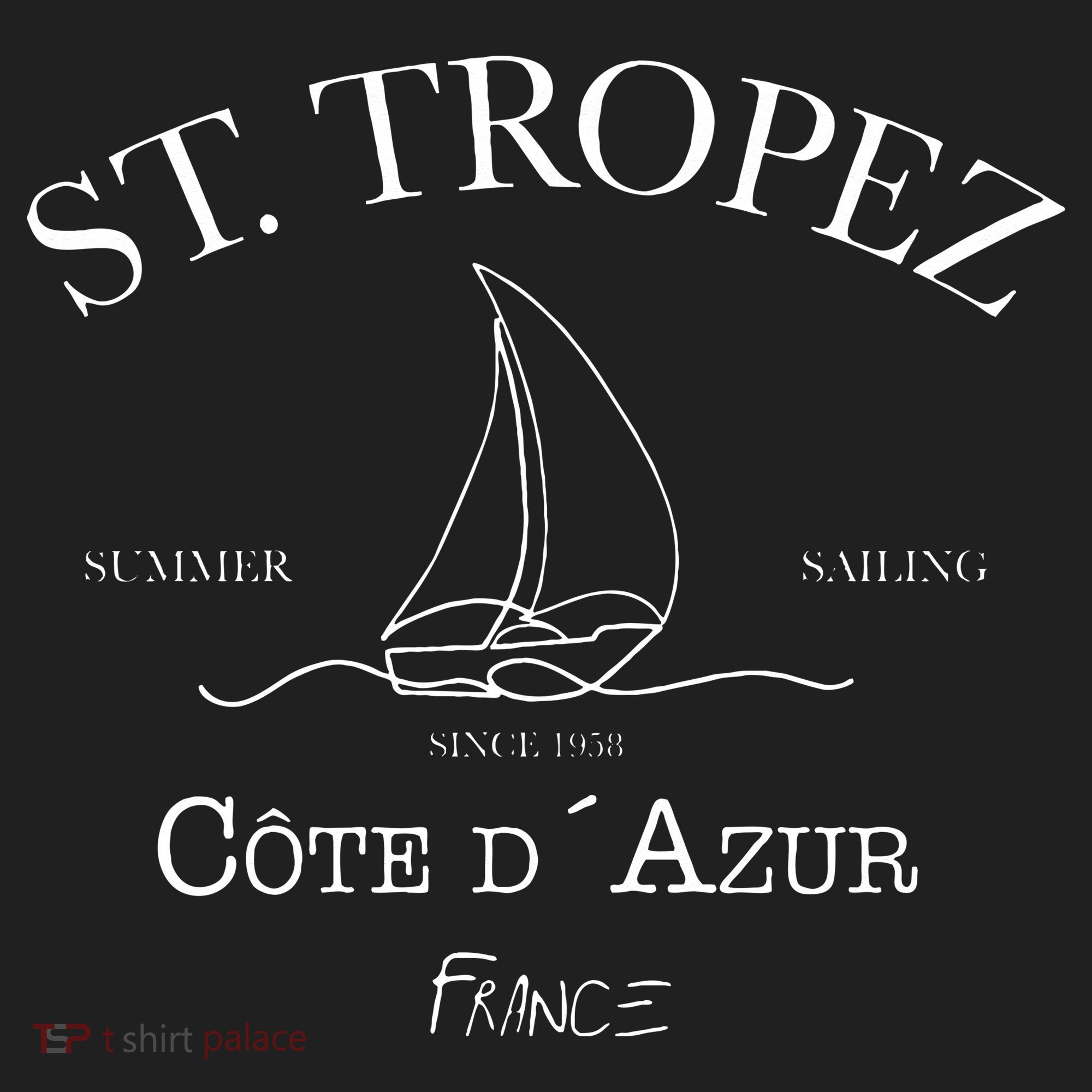 St. Tropez Summer Sailing Golf Towel