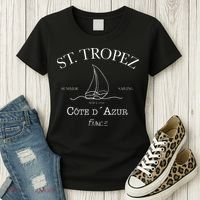 St. Tropez Summer Sailing Women's T-Shirt thumb 3
