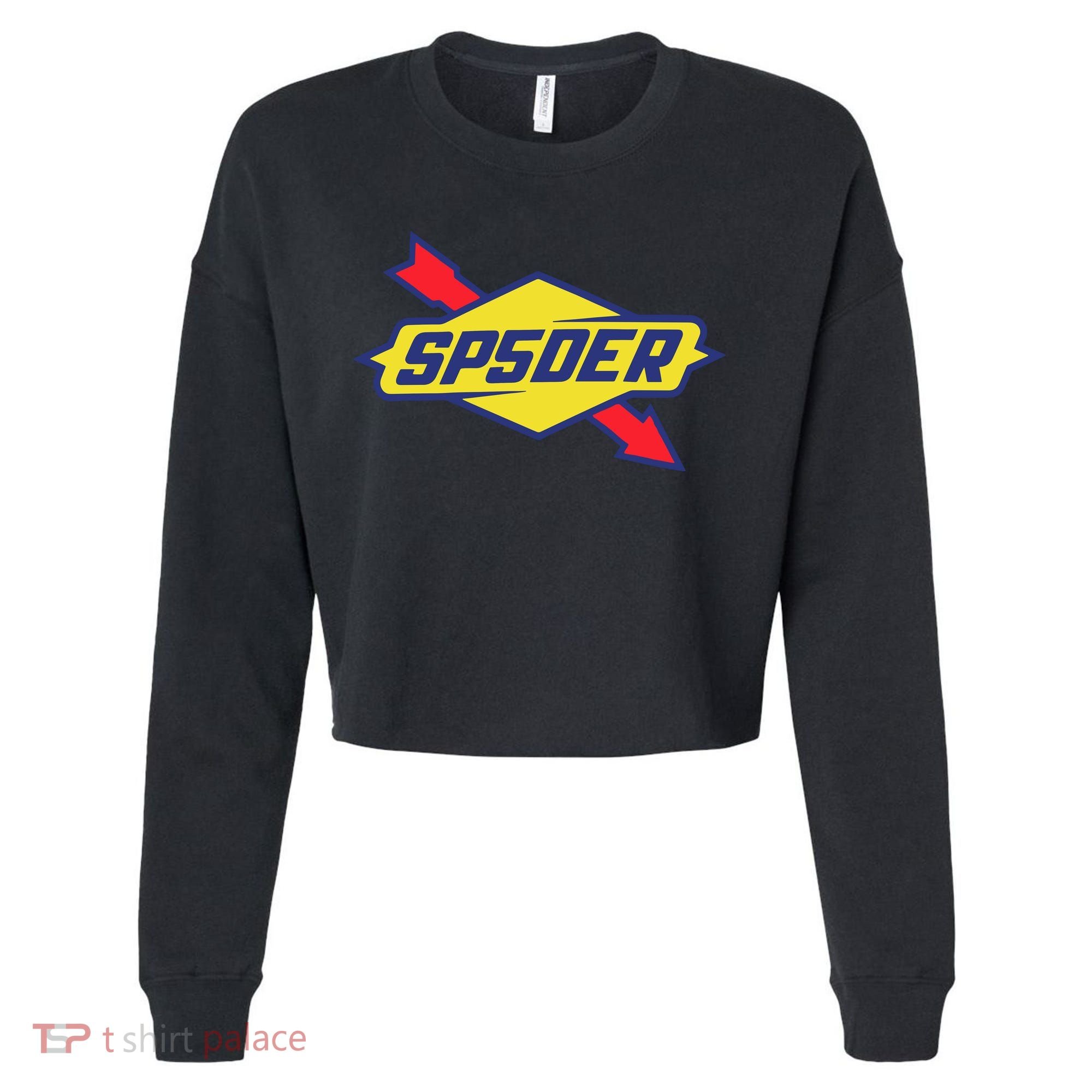 Sp5der The Spot Cropped Pullover Crew