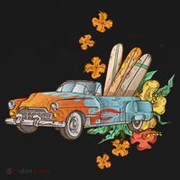 Surfing Tropical Summer Retro Truck Toddler Hoodie thumb 2